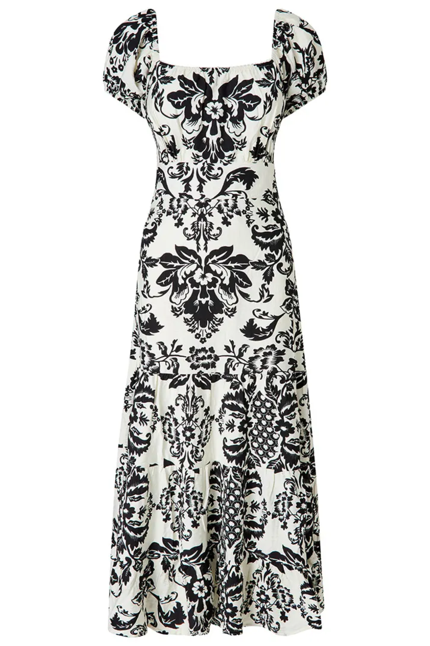 Joe Browns WF446A Serena Printed Maxi Dress Black/White by Joe Browns, shop Joe Browns at Dotique for classic monochrome elegance