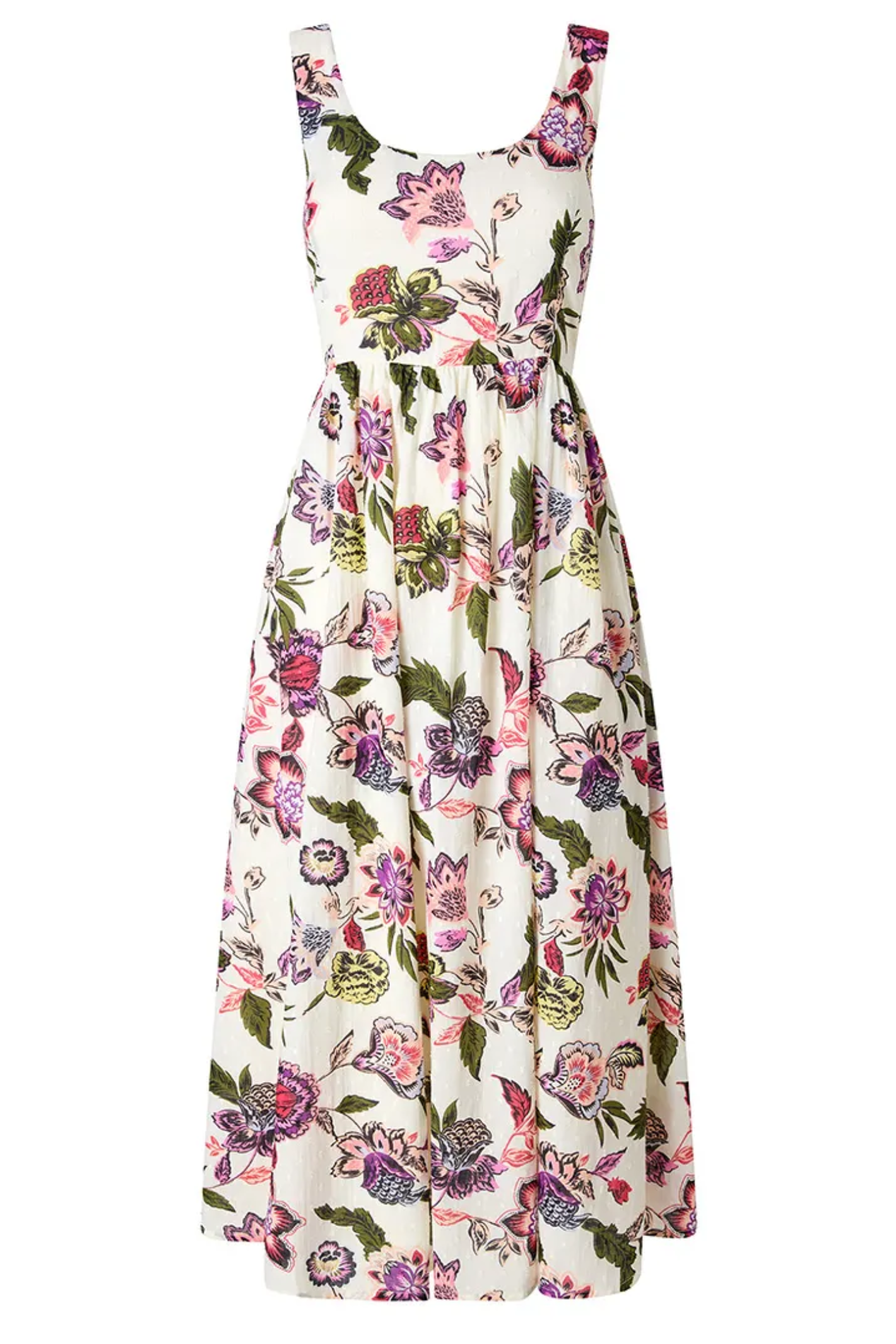 Joe Browns WF456A Charlotte Floral Cotton Dobby Dress by Joe Browns, shop Joe Browns at Dotique for vibrant floral cotton style