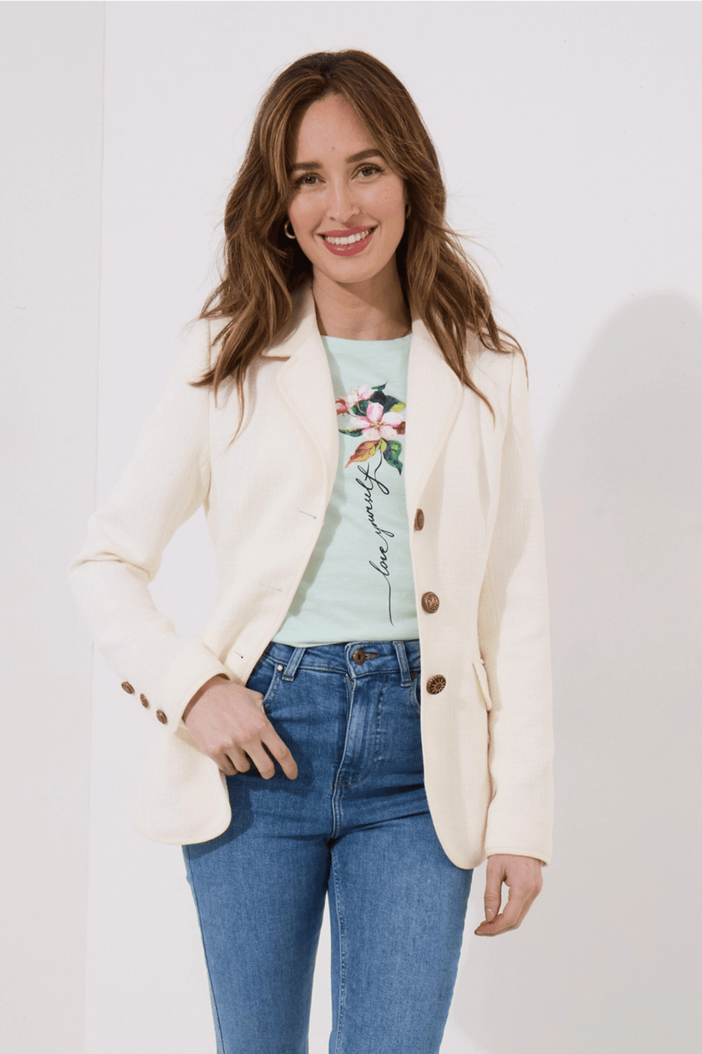Joe Browns WJ702C Joe's Favourite Forever Cream Jacket - Dotique