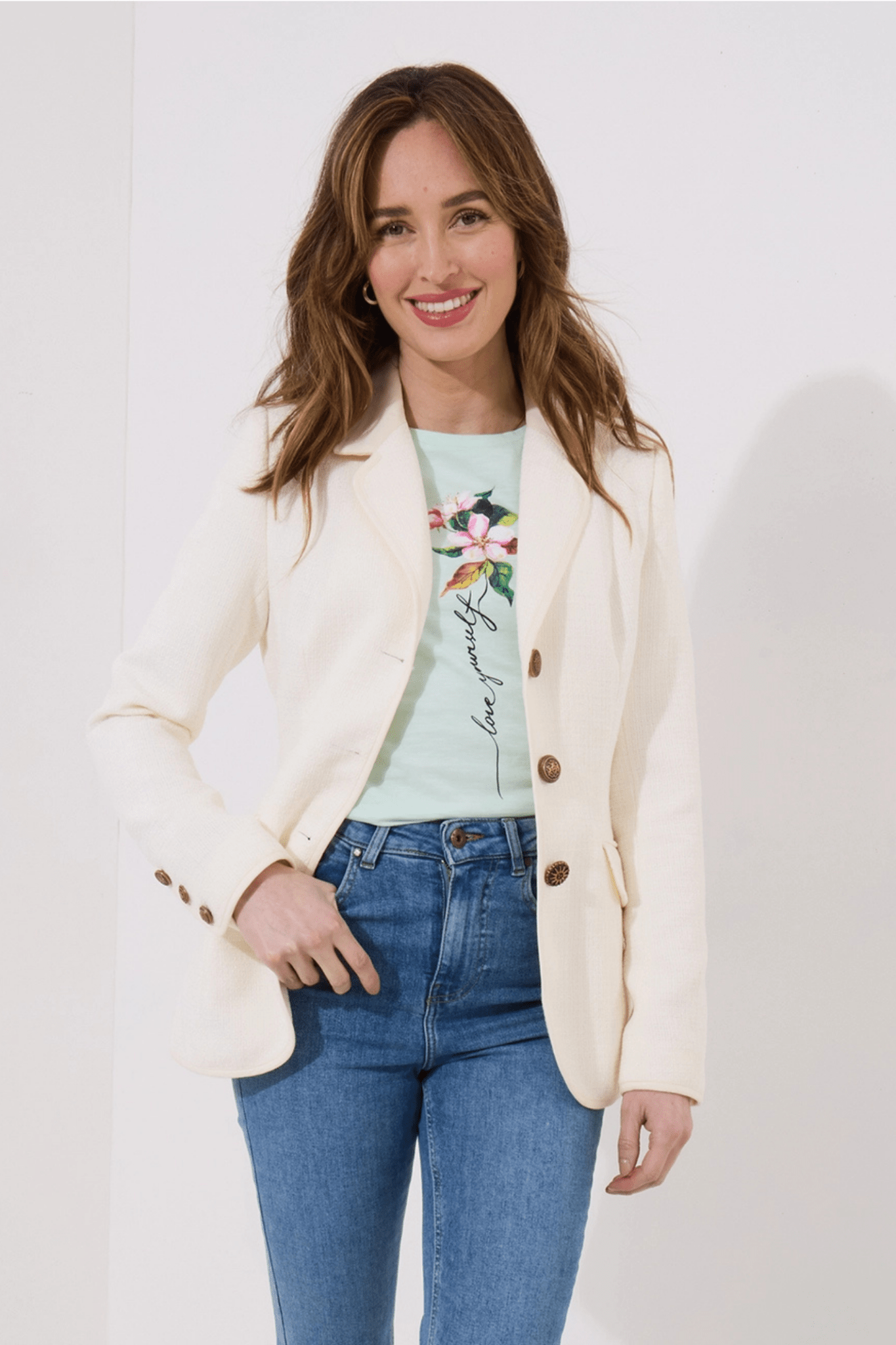 Joe Browns WJ702C Joe's Favourite Forever Cream Jacket - Dotique