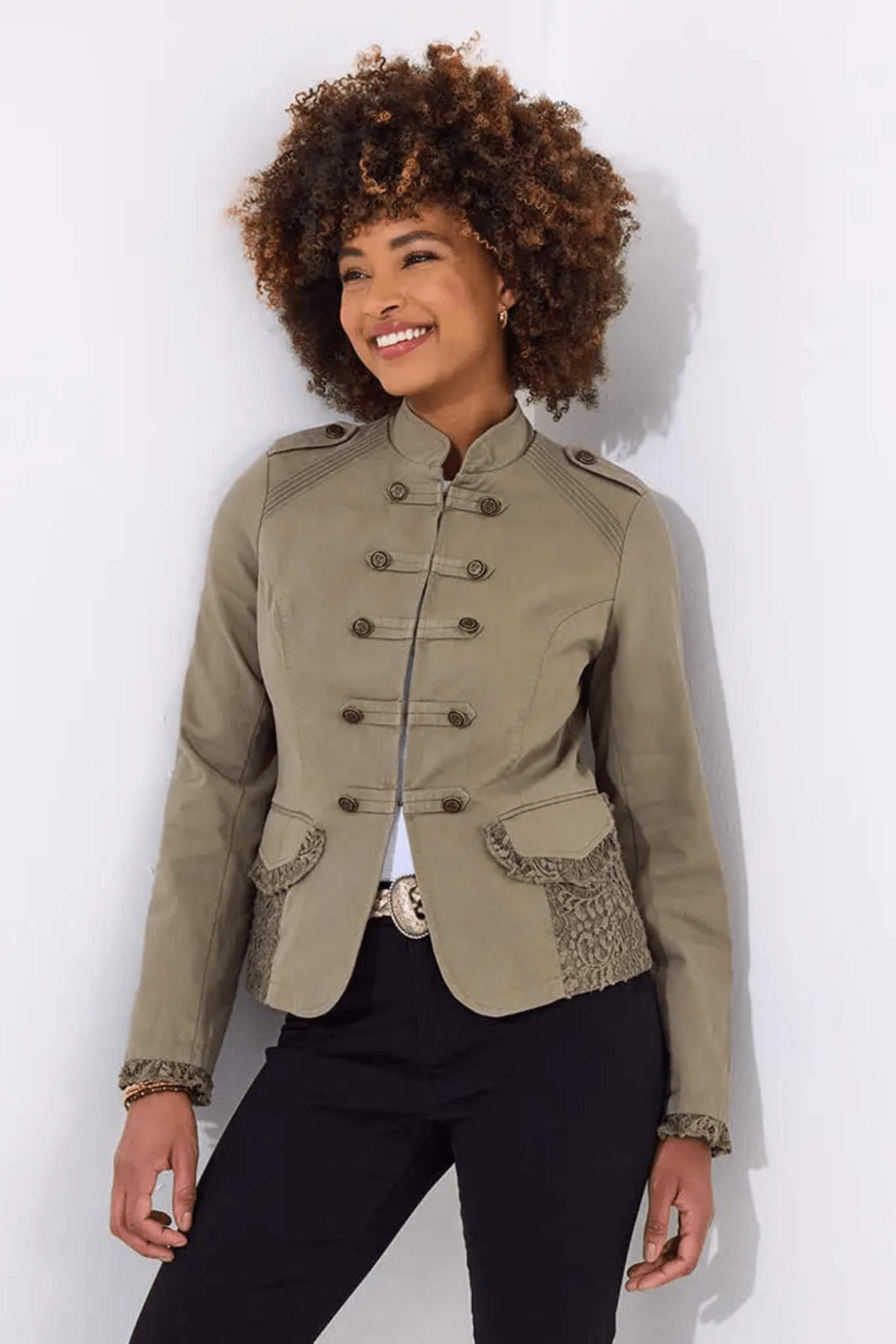 Joe Browns Marcie Cotton Military Jacket in Khaki – Dotique womenswear


