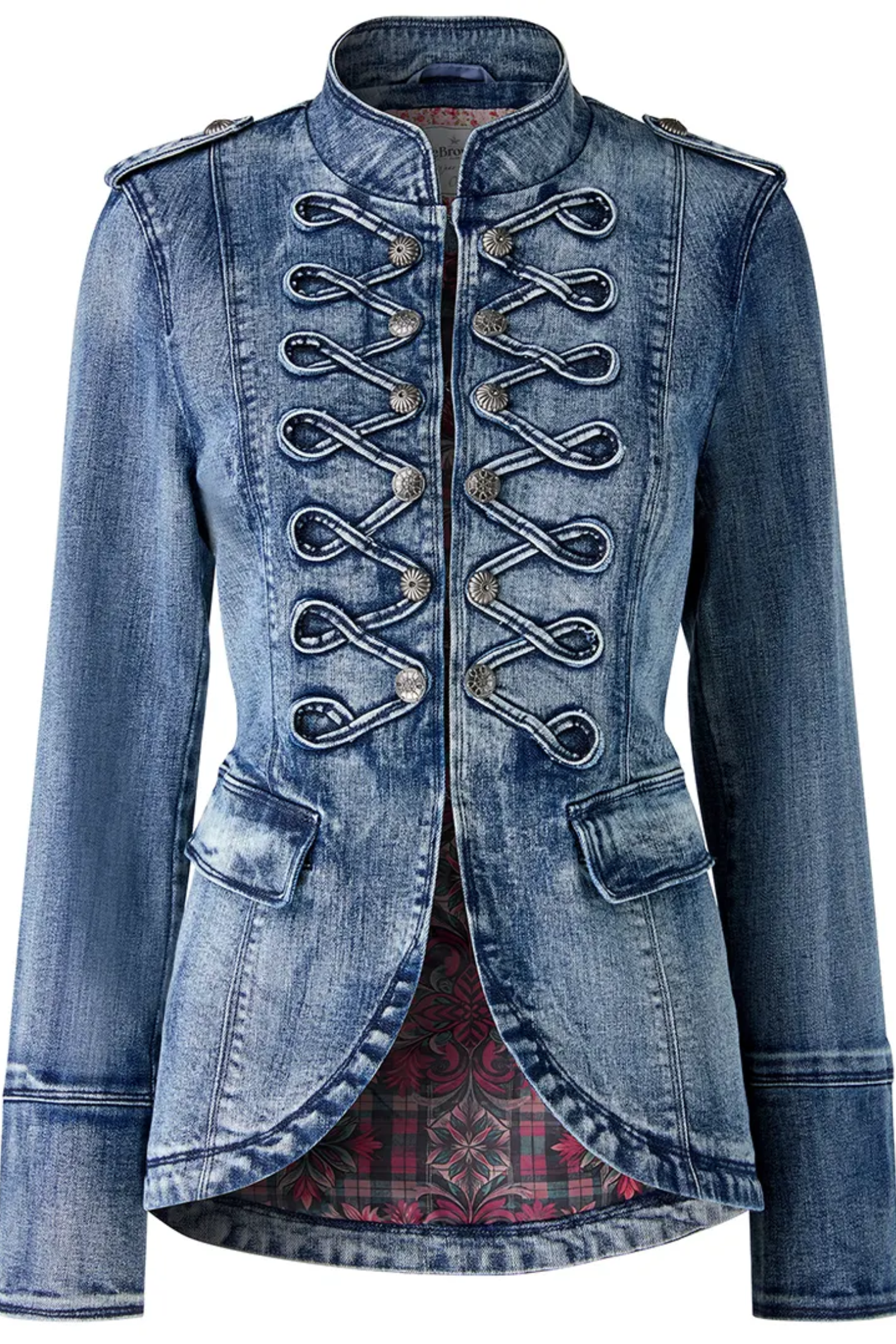 Joe Browns WJ776A Whimsical Wonders Denim Jacket Blue by Joe Browns available to Shop at Dotique.