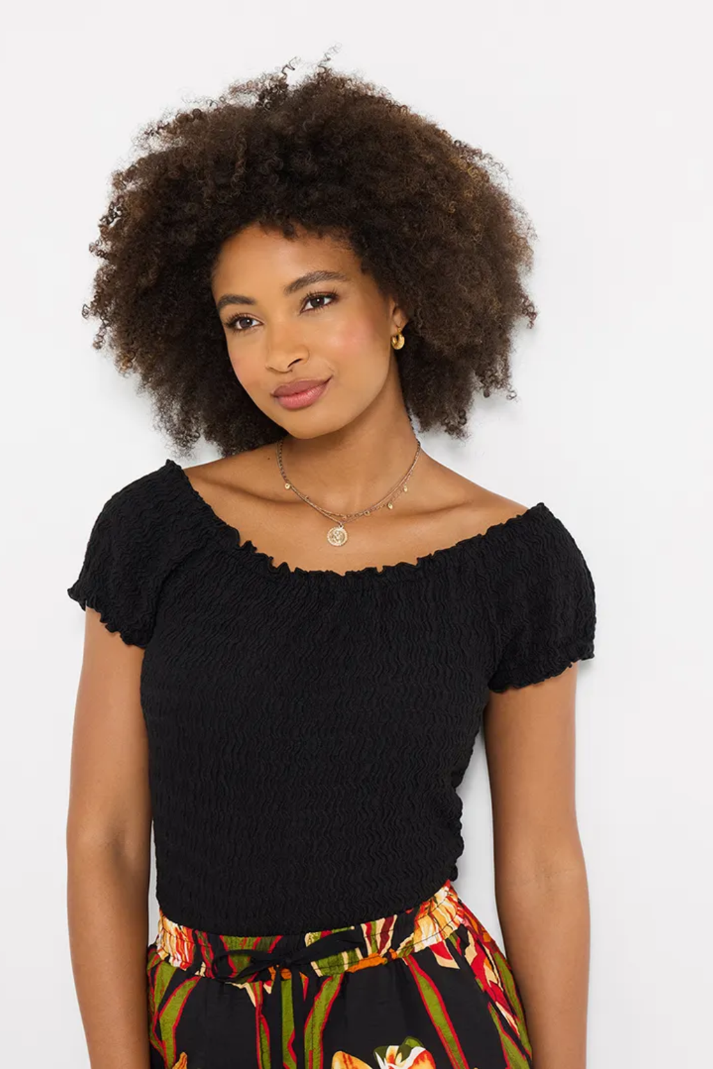 Model wearing Joe Browns WU292B Beautiful Boho Textured Jersey Top by Joe Browns Shop Dotique for stylish looks