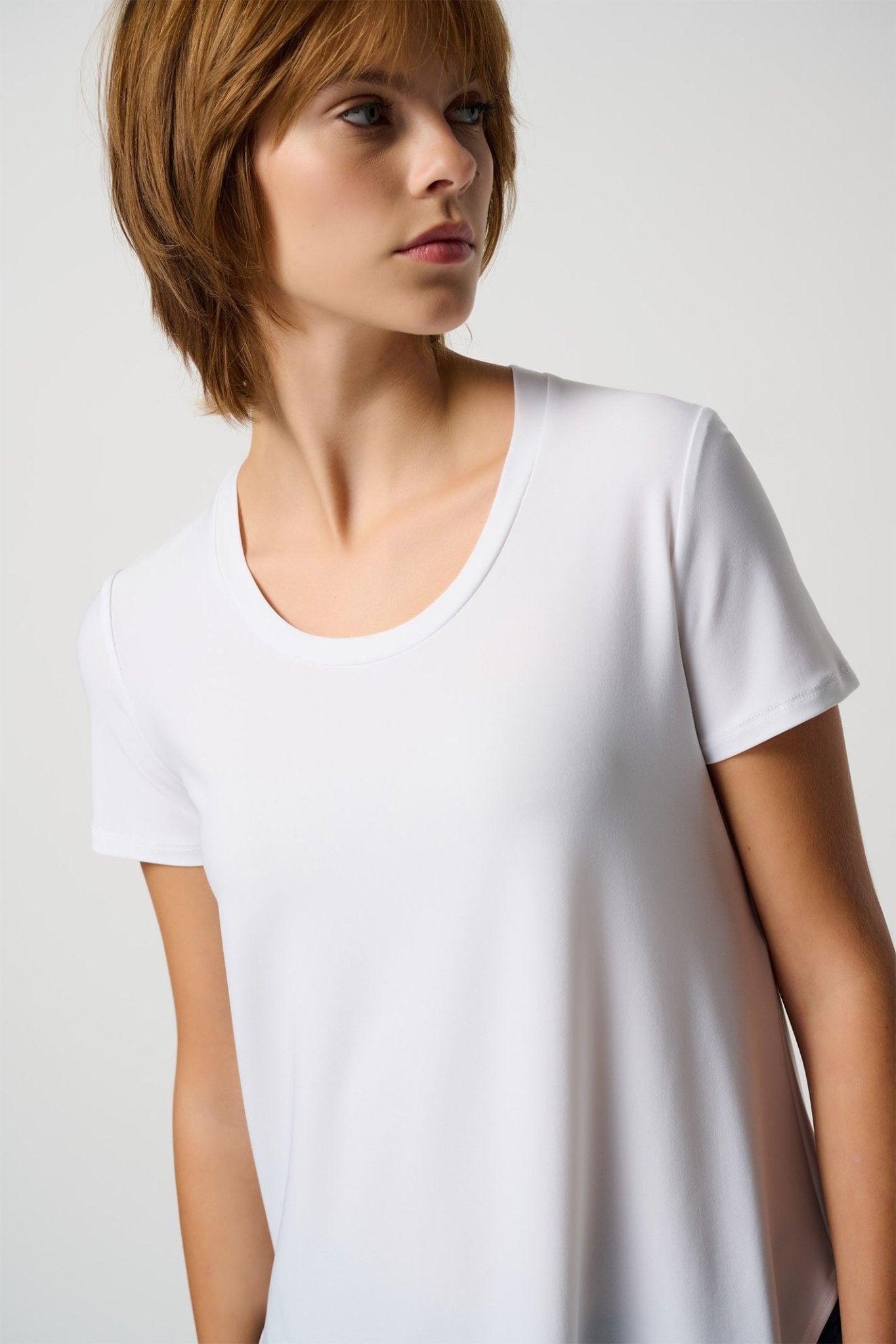 Joseph Ribkoff 183220 White Classic T-Shirt - Dotique