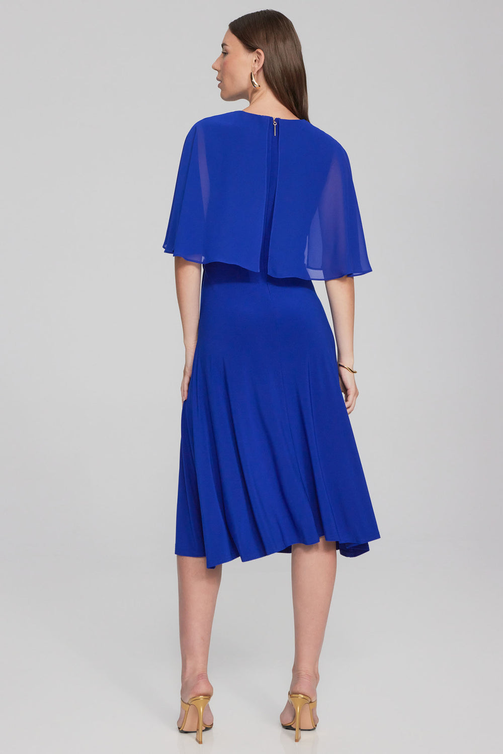 Joseph Ribkoff 231757 Royal Sapphire Blue Wrap Style Occasion Dress - Dotique Chesterfield