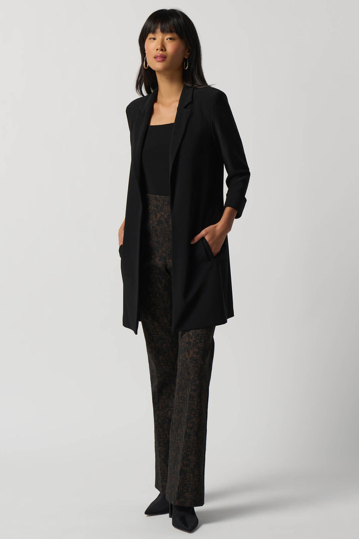 Joseph Ribkoff 233304 Black Long Line Blazer Jacket - Dotique