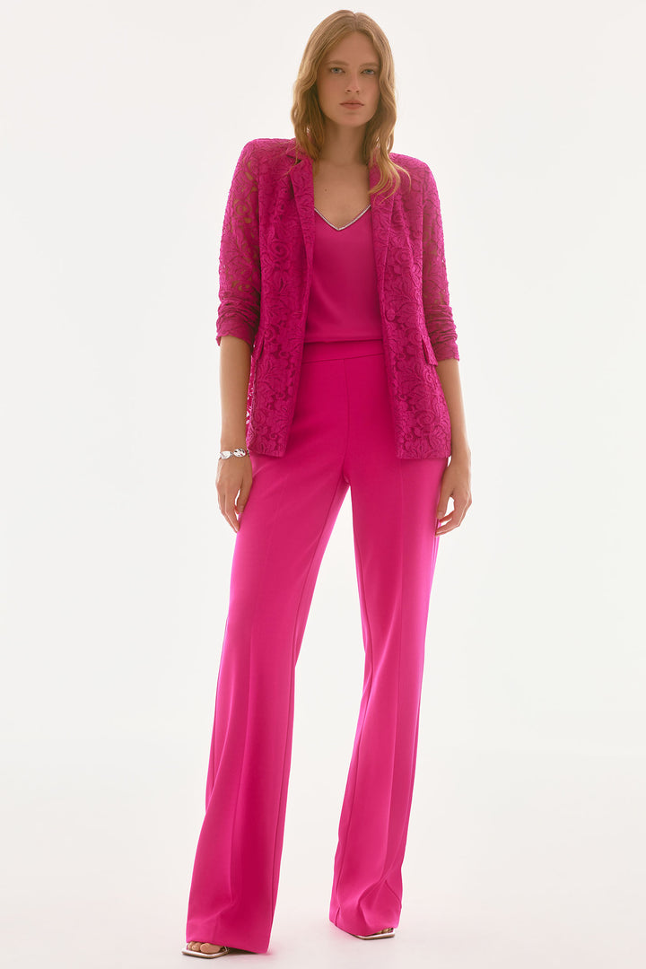 Joseph Ribkoff 233787S25 Quartz Pink Straight Leg Trousers - Dotique