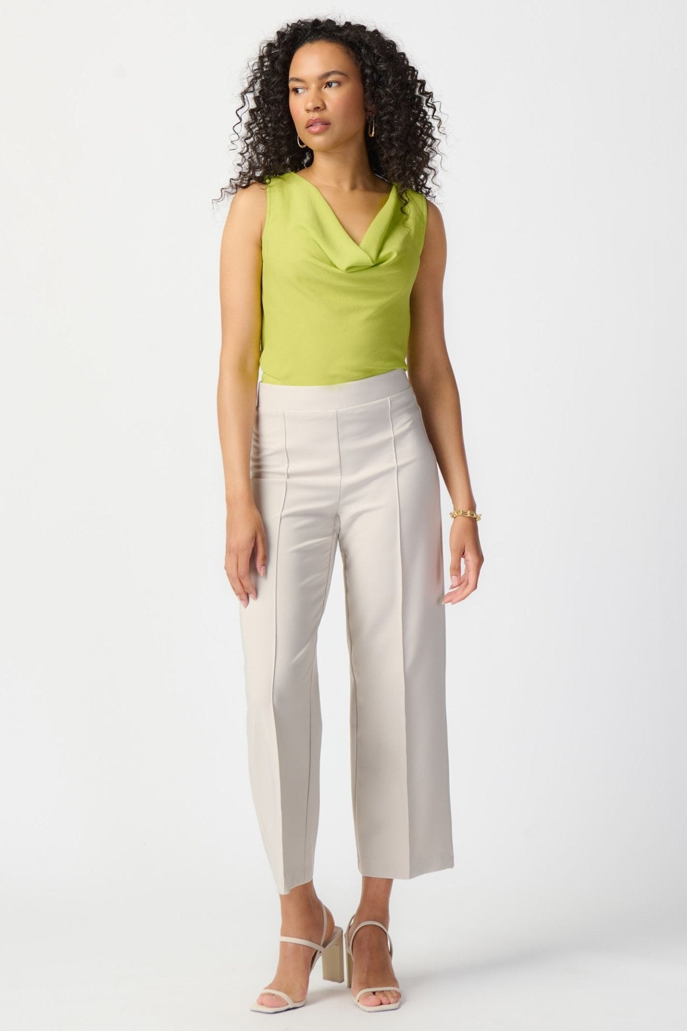 Joseph Ribkoff  241185 Cream Lux Twill Pull-On Trousers - Dotique