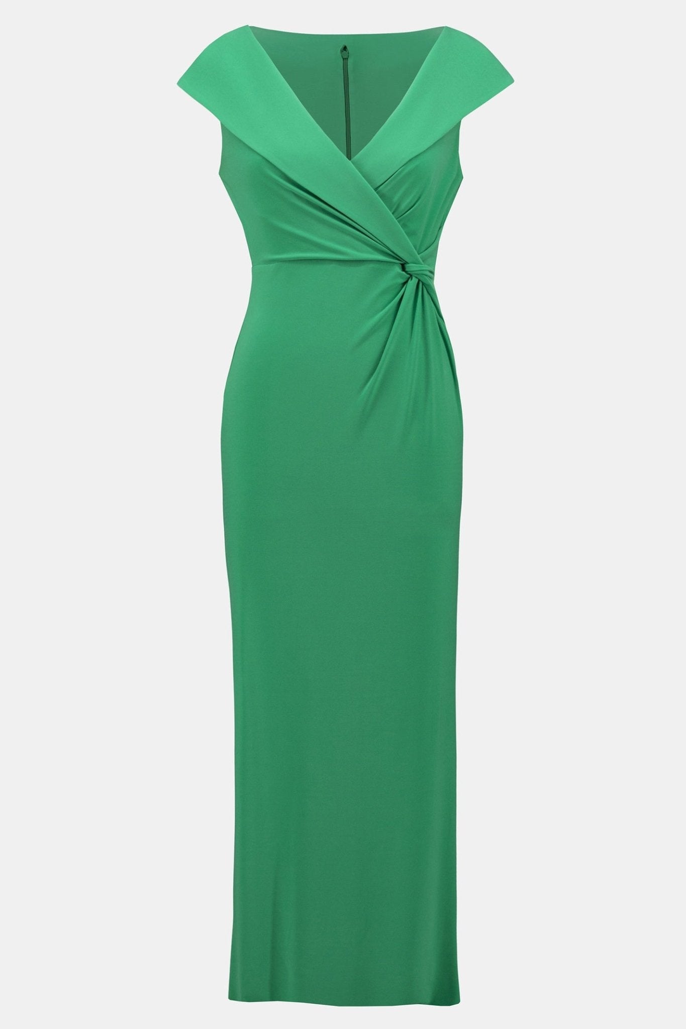 Joseph Ribkoff 241711 Maxi Emerald Green V Neck Evening Dress - Dotique