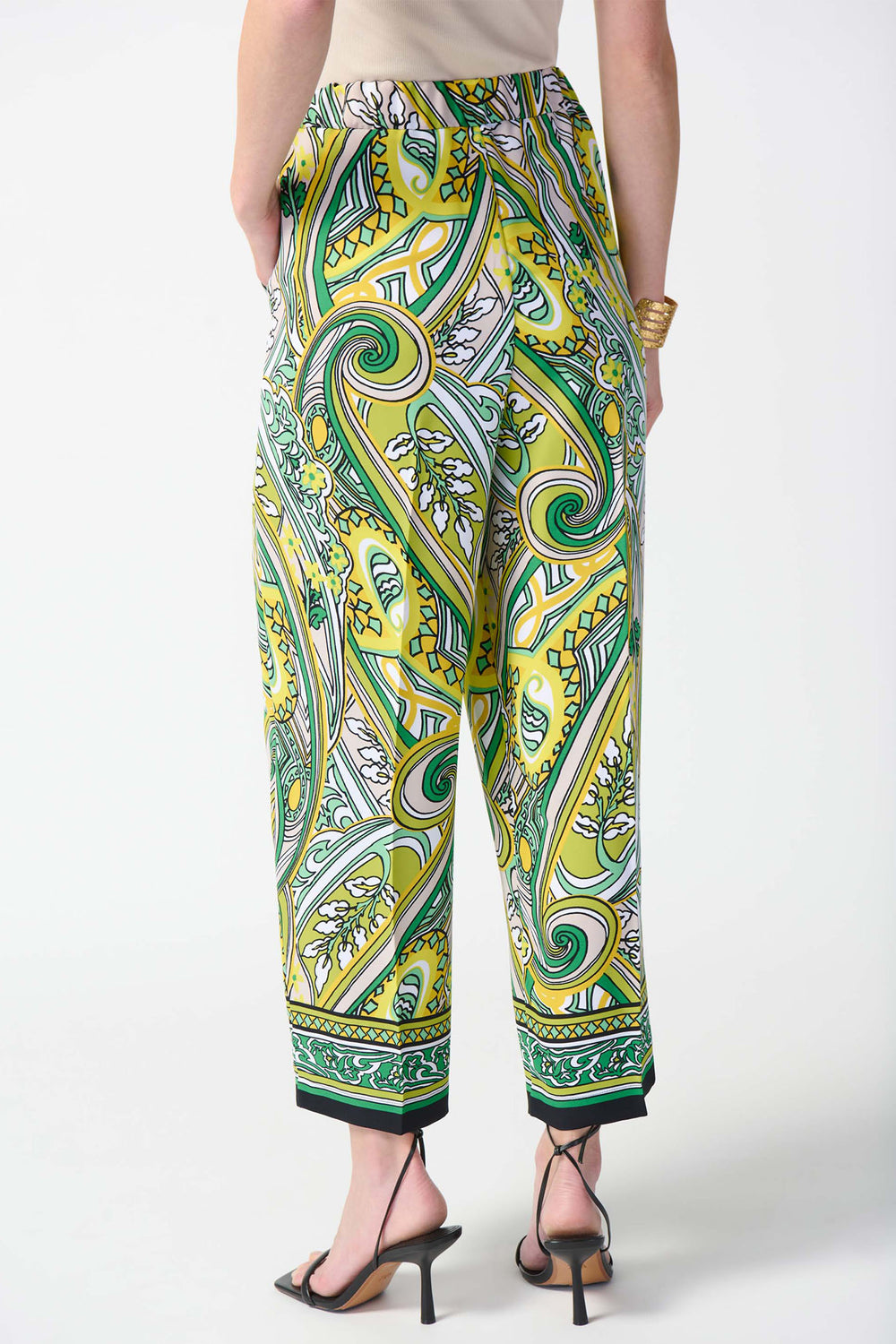 Joseph Ribkoff 242010 Green Print Trousers - Dotique