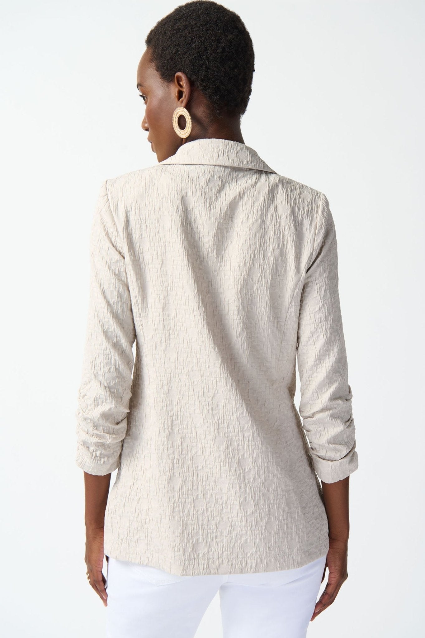 Joseph Ribkoff 242034 MoonStone Woven Jacquard Boxy Blazer Jacket - Dotique