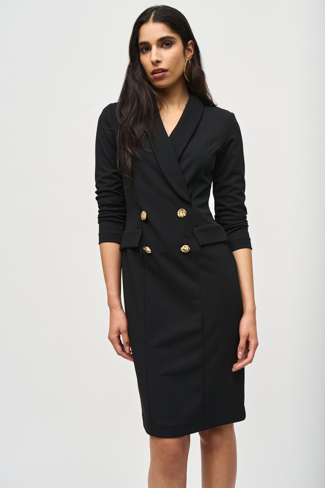 Joseph Ribkoff 243146 Black (11) Scuba Crepe Blazer Dress - Dotique