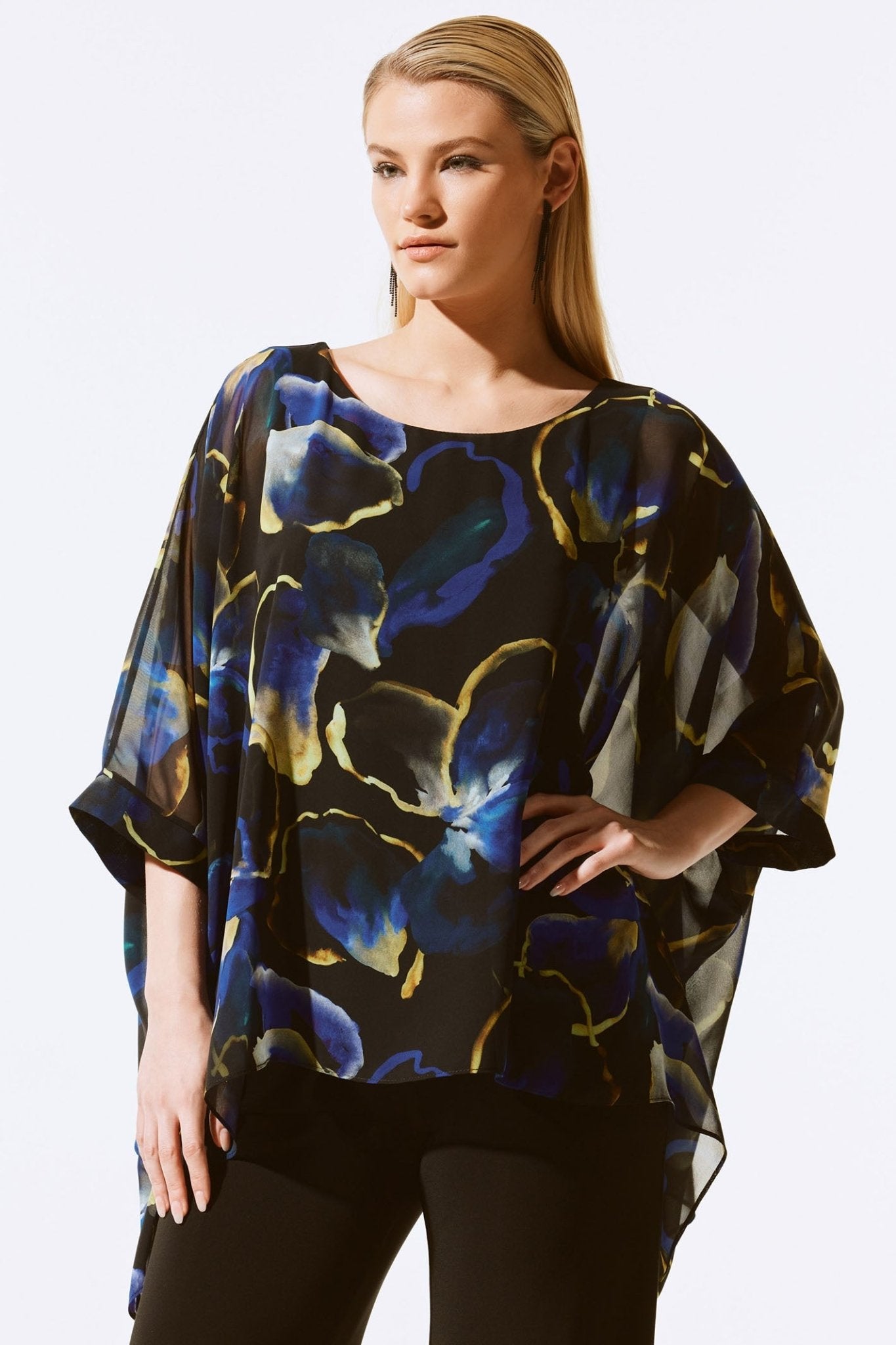 Joseph Ribkoff 243787 Black Multi Blouse - Dotique - Joseph Ribkoff