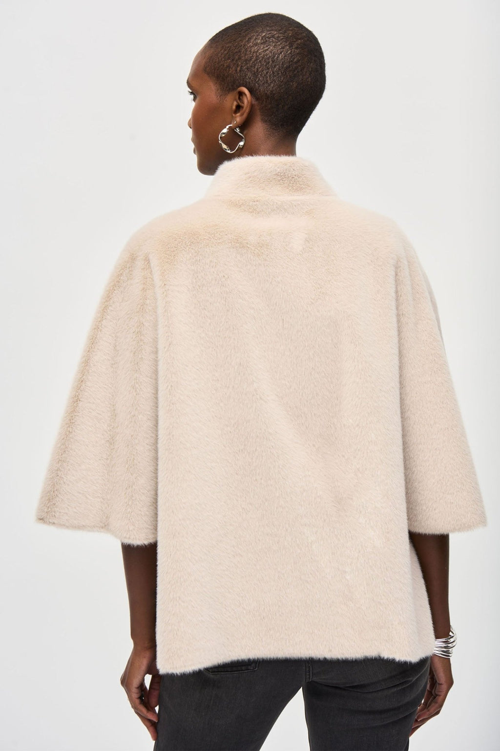 Joseph Ribkoff 243917 Champagne Faux Fur Jacket Jacket - Dotique