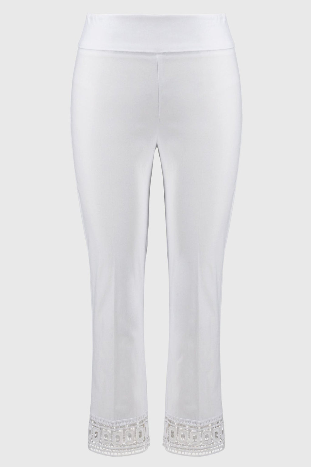 Joseph Ribkoff 251053 Trousers with Lace Hem White - Dotique