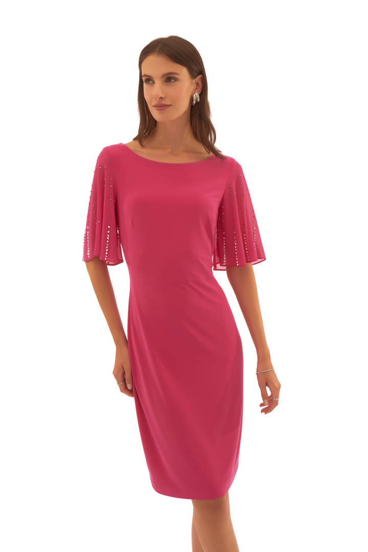 joseph-ribkoff-251721-geranium-pink-signature-silky-knit-chiffon-sheath-dress-dotique-1