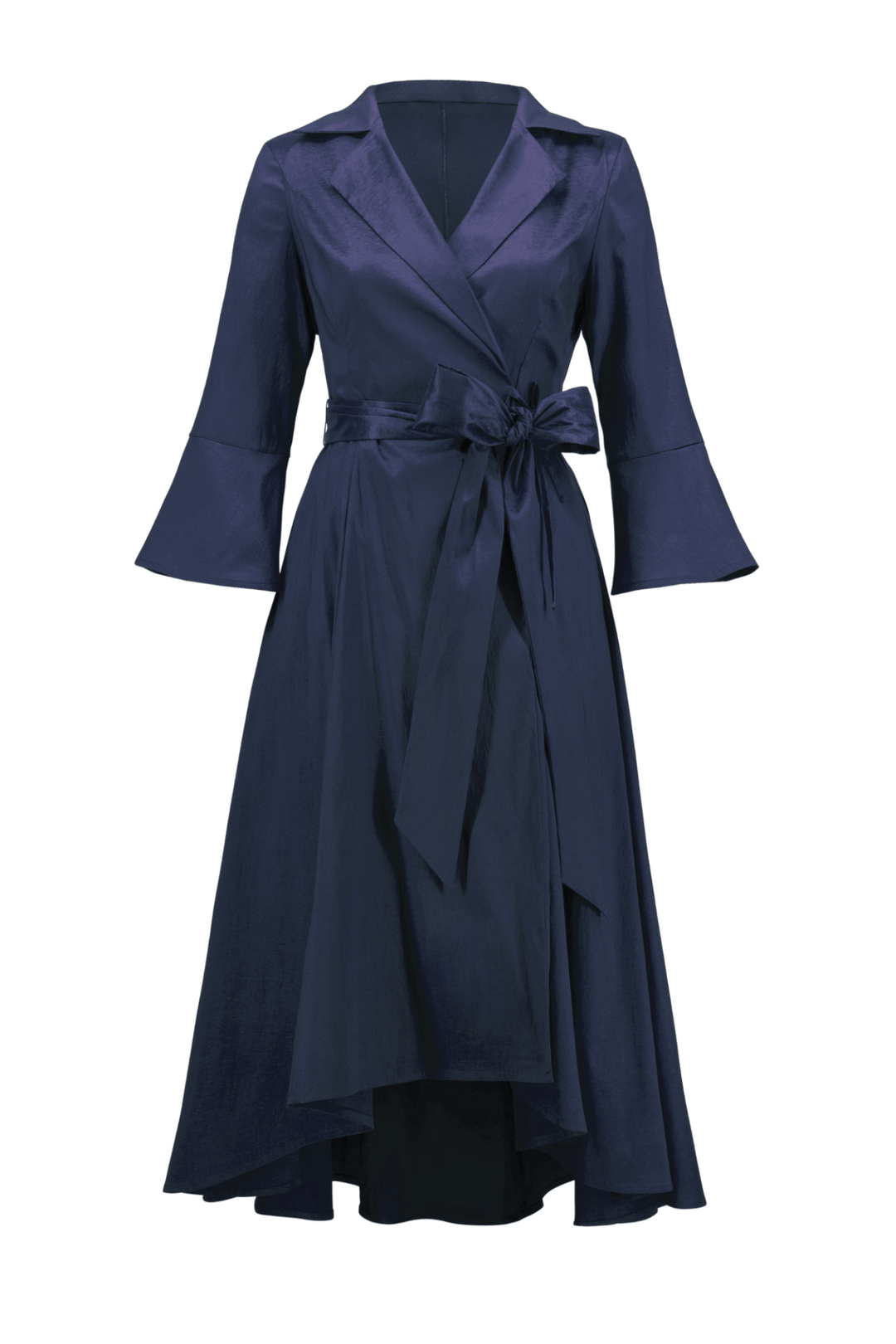 Joseph Ribkoff 251727 Signature | Stretch Taffeta High Low Wrap Dress - Midnight Blue - Dotique - Joseph Ribkoff