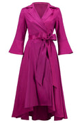 Joseph Ribkoff 251727 Stretch Taffeta Wrap Dress Magenta Pink - Dotique