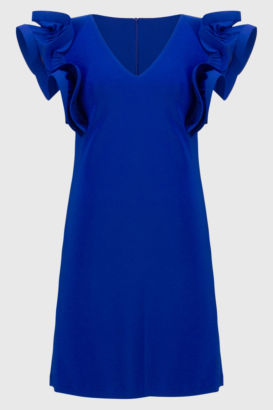 Joseph Ribkoff 251733 Royal Sapphire Frill Shoulder Dress