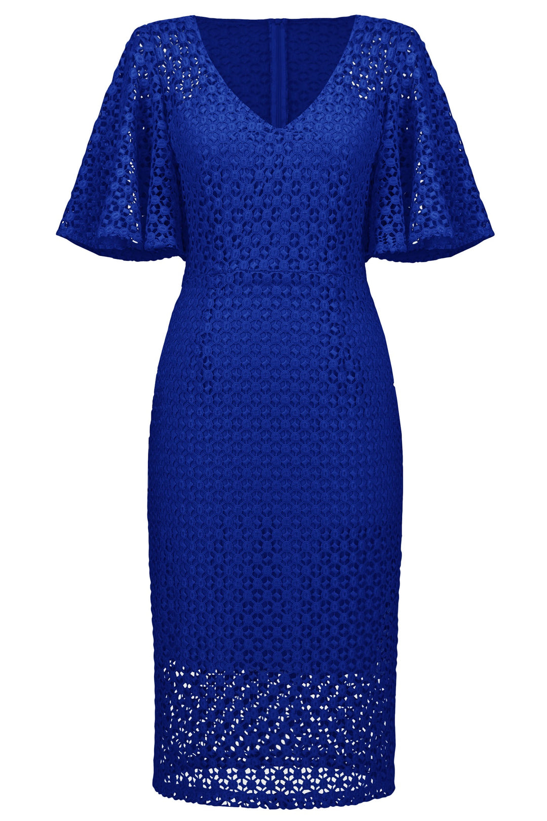 Joseph Ribkoff 251744 Royal Sapphire Guipure Lace Sheath Dress - Dotique