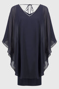 Joseph Ribkoff 251746 Chiffon and Silky Knit Layered Dress - Dotique