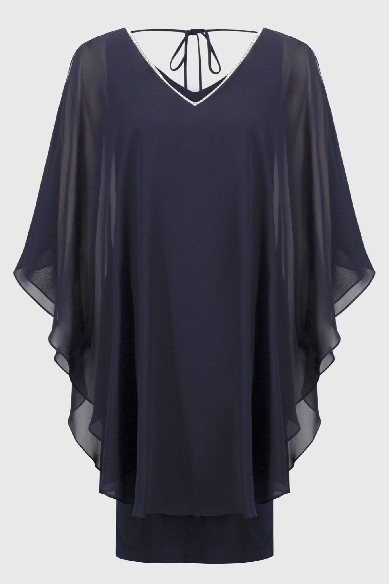 Joseph Ribkoff 251746 Chiffon and Silky Knit Layered Dress - Dotique