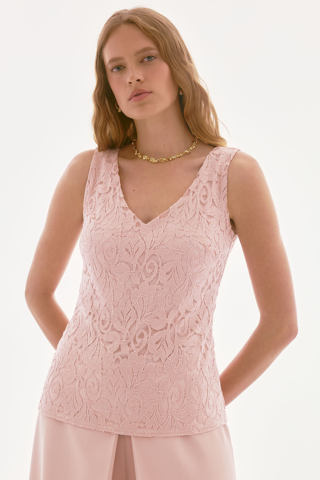 Joseph Ribkoff 251760 Pink Quartz Lace Camisole Top - Dotique