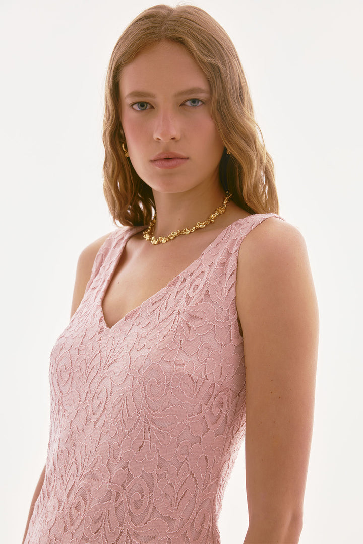 Joseph Ribkoff 251760 Pink Quartz Lace Camisole Top - Dotique