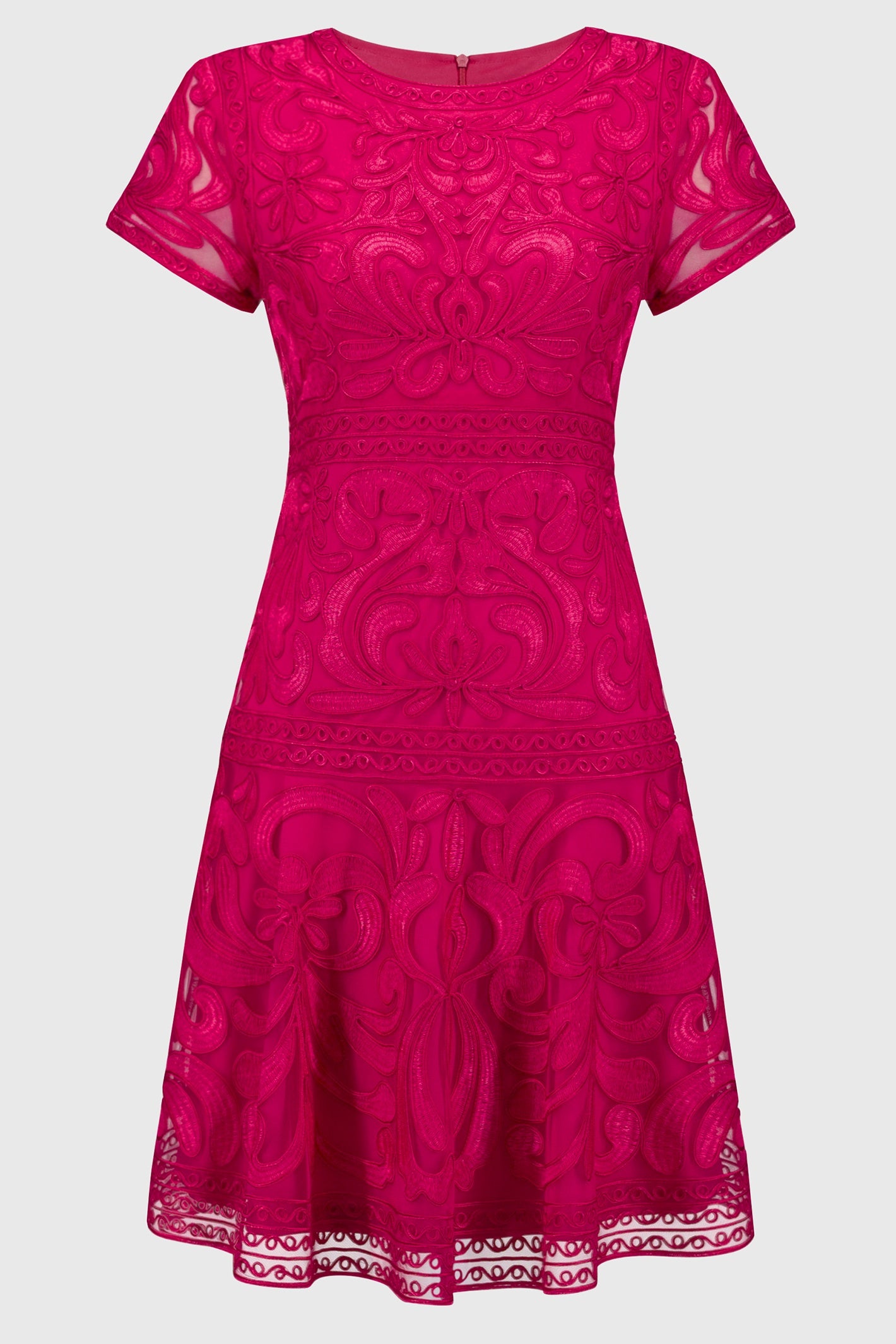 Joseph Ribkoff 251768X Geranium Embroidered Fit and Flare Dress