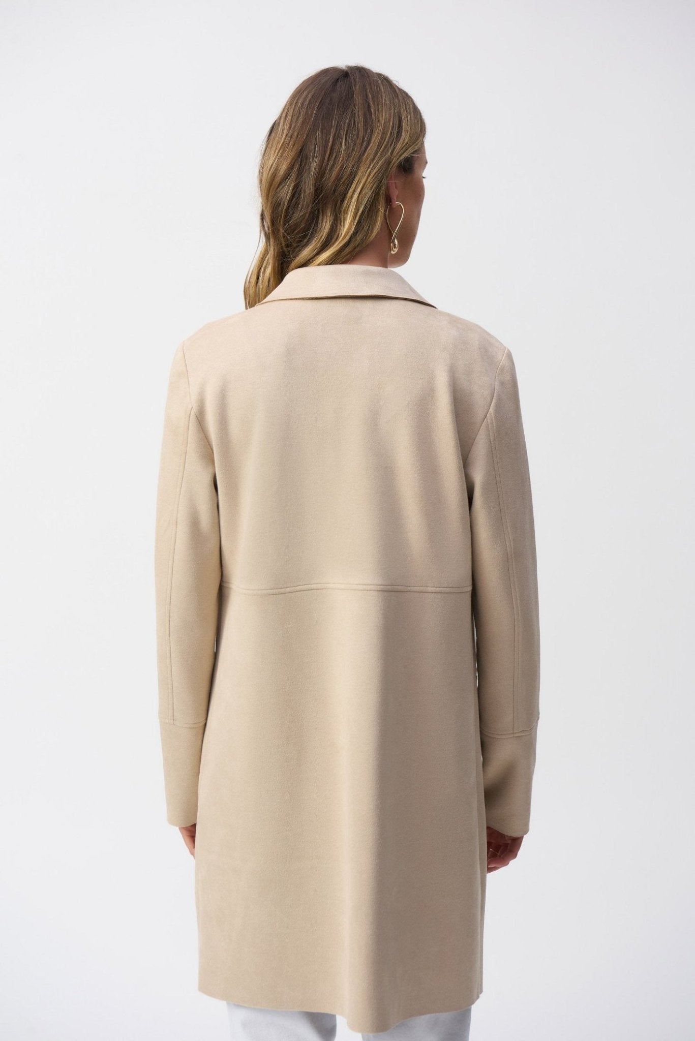 Joseph Ribkoff 251941 Beige Scuba Suede Straight Jacket – Dotique