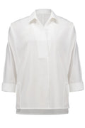Joseph Ribkoff  251948-1761 Vanilla Poplin Boxy Shirt with Overlapping V-Neck - Dotique