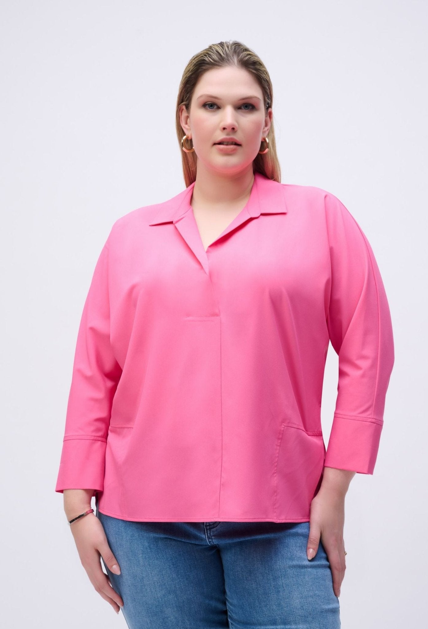 joseph-ribkoff-poplin-boxy-shirt-with-overlapping-v-neck-251948-
