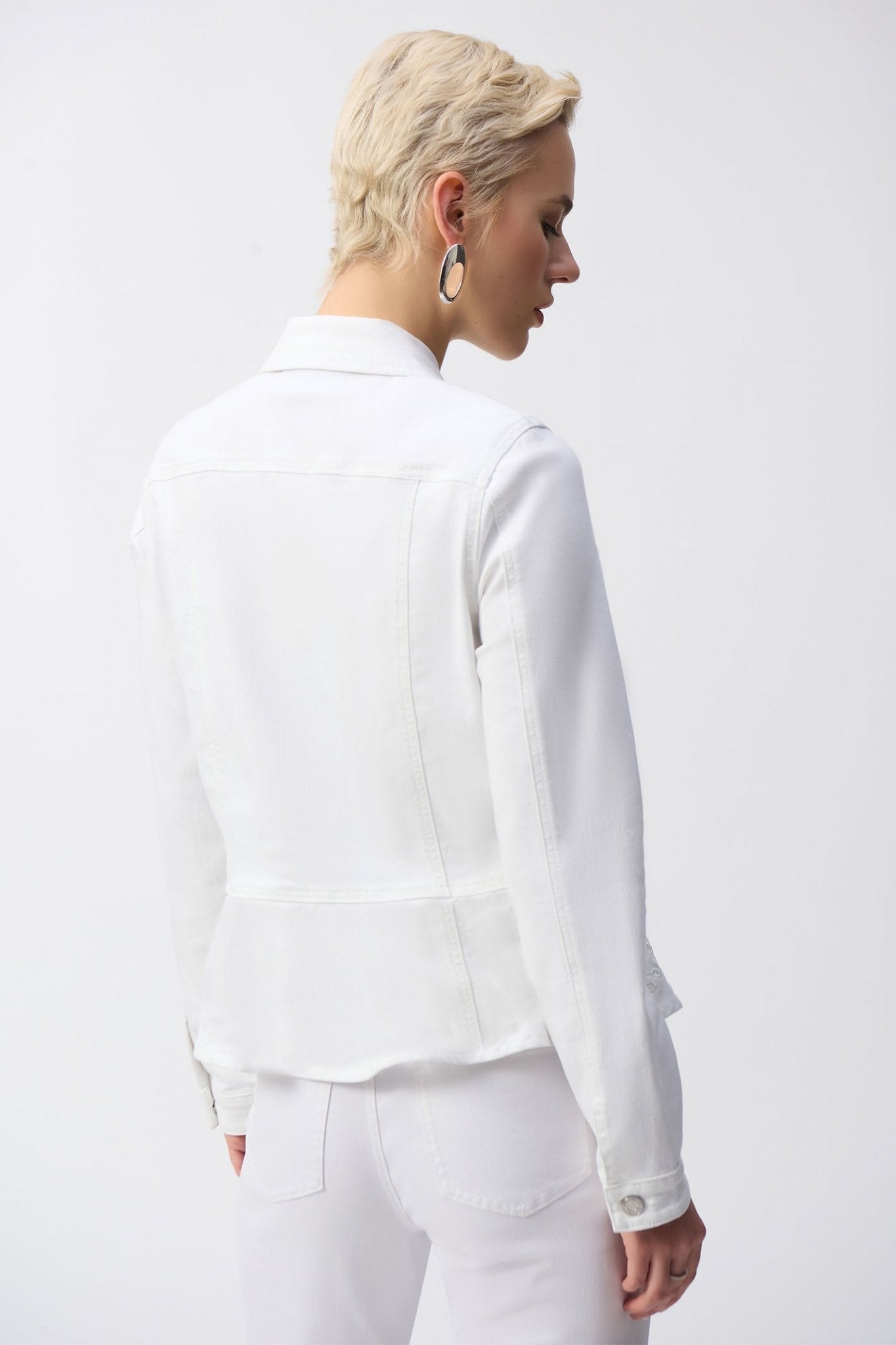 Joseph Ribkoff 251964 White Denim Broderie Anglaise Jacket – Dotique