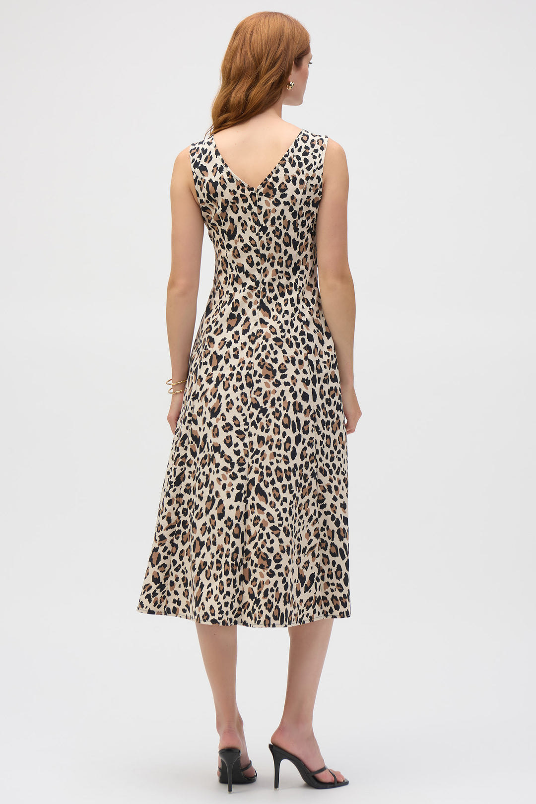 Joseph Ribkoff 252095 Poplin Animal Print Fit and Flare Dress - Dotique