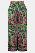 Joseph Ribkoff 252142 High Waisted Paisley Print Wide Leg Trousers - Dotique
