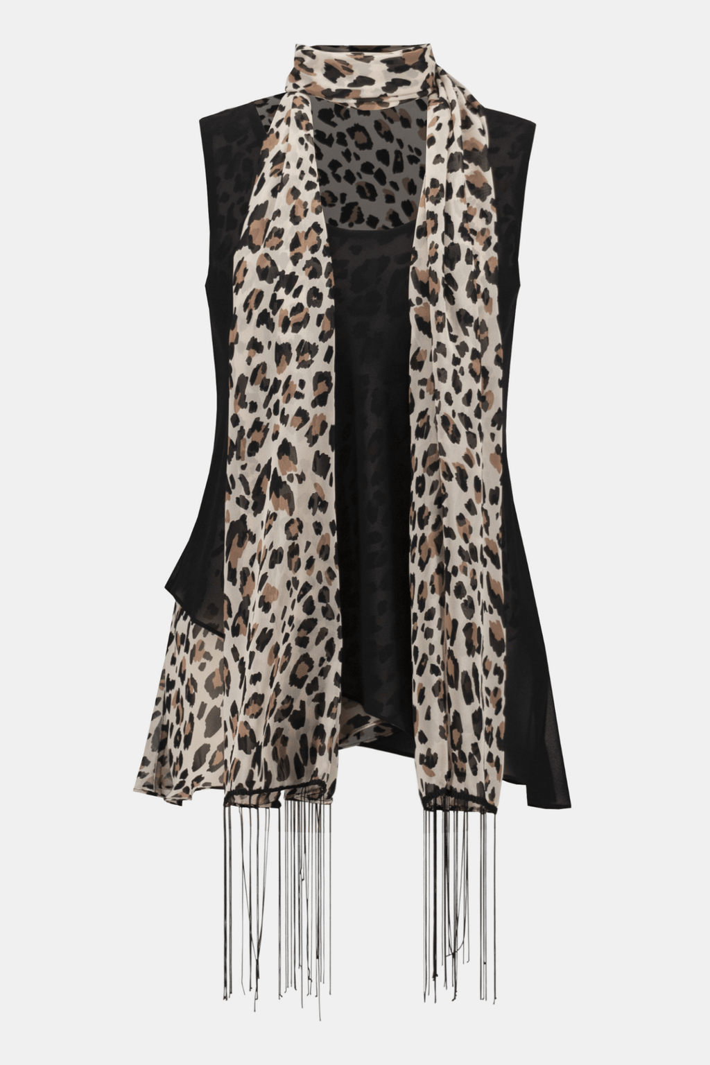 Joseph Ribkoff 252155 Chiffon Animal Print Reversible A - Line Tunic - Dotique - Joseph Ribkoff