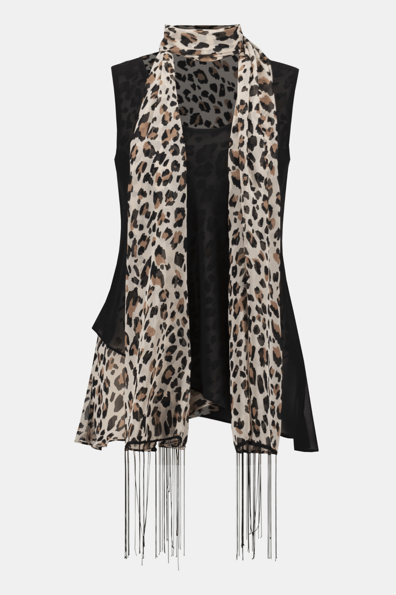 Joseph Ribkoff 252155 Chiffon Animal Print Reversible A - Line Tunic - Dotique - Joseph Ribkoff