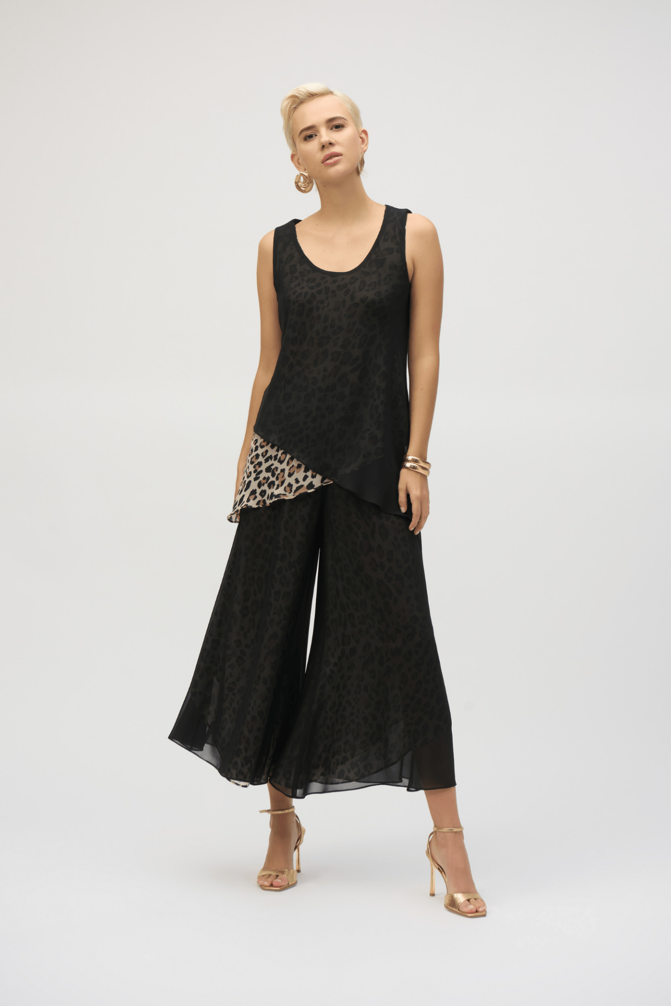 Joseph Ribkoff 252156 Reversible Animal Print Culotte Trousers - Dotique - Joseph Ribkoff