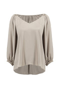 joseph-ribkoff-252165-dotique-satin-v-neck-straight-top-dune-dotique-1