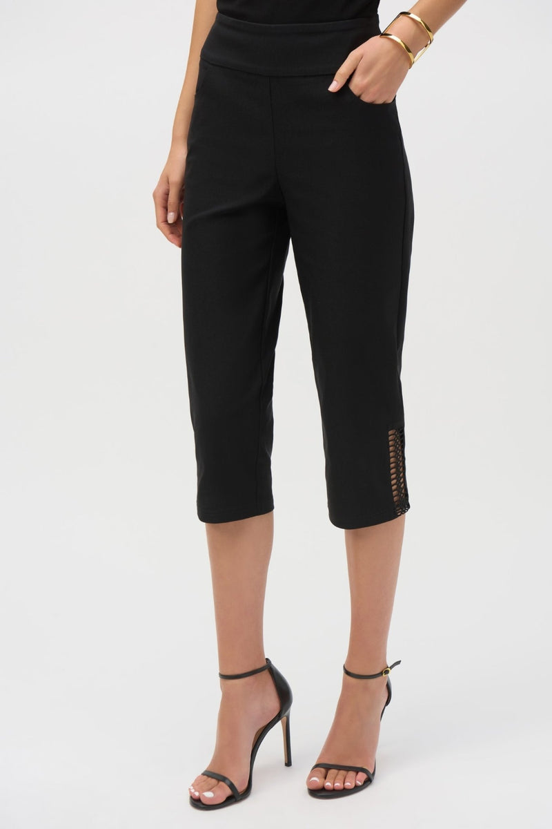 Pantalon Capri BEBE Noir - Taille 8 - En Coton/viscose/élasthanne - Occasion En Très Bon état (EUC)