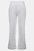 Joseph Ribkoff 252913 Stretch Straight Crop Pull - On Jeans with Beading - Dotique - Joseph Ribkoff