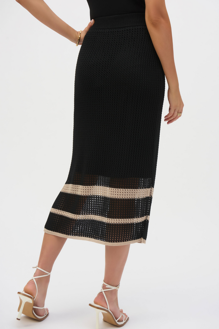 joseph-ribkoff-252923-black-parchment-knit-open-stitch-stripe-skirt-dotique-6