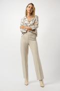 Joseph Ribkoff moonstone heavy knit wide-leg trousers with pull-on waistband and tailored look
