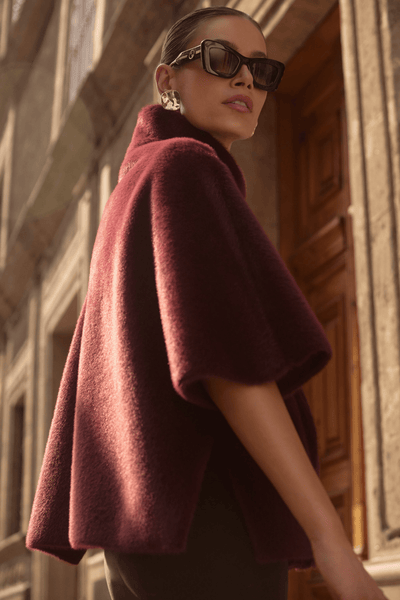 Joseph Ribkoff 253924 Merlot Faux Fur Suede Jacket – Dotique