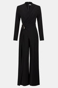 Joseph Ribkoff 254013 Black Wide Leg Wrap Over Trouser Suit - Dotique - Joseph Ribkoff