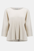 Joseph Ribkoff 254210 Birch Cream Pleated Top - Dotique - Joseph Ribkoff