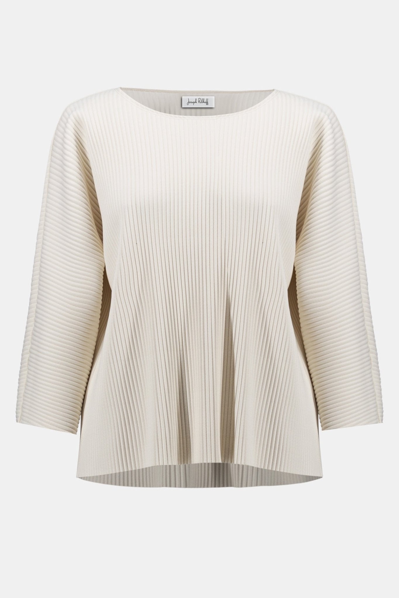Joseph Ribkoff 254210 Birch Cream Pleated Top - Dotique - Joseph Ribkoff