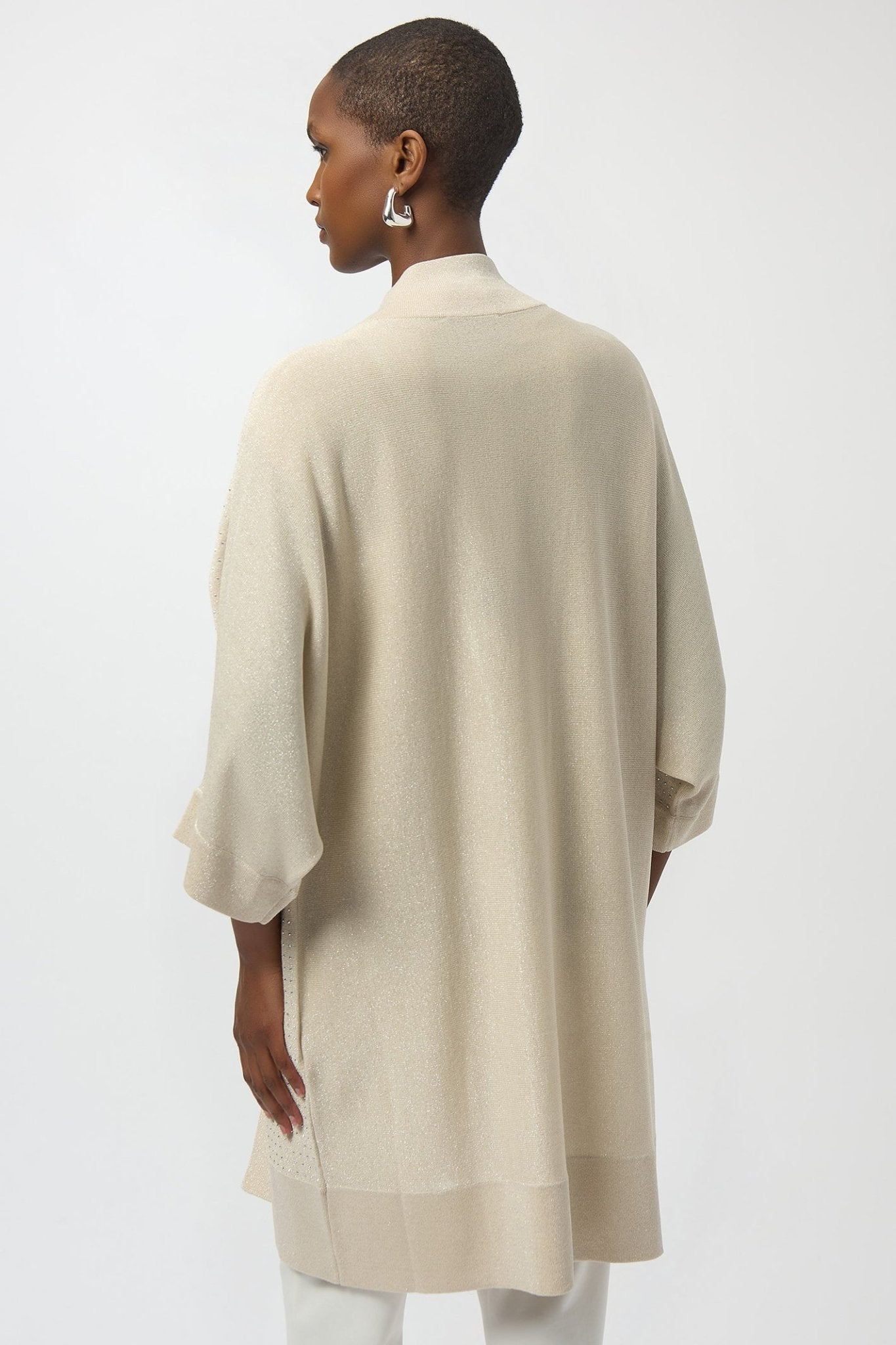 Joseph Ribkoff 254937 Birch Silver Sparkle Longline Cardigan - Dotique - Joseph Ribkoff