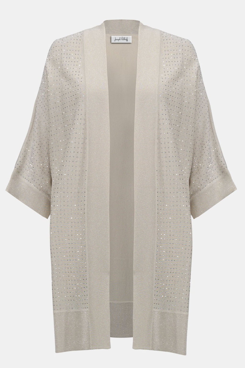 Joseph Ribkoff 254937 Birch Silver Sparkle Longline Cardigan - Dotique - Joseph Ribkoff