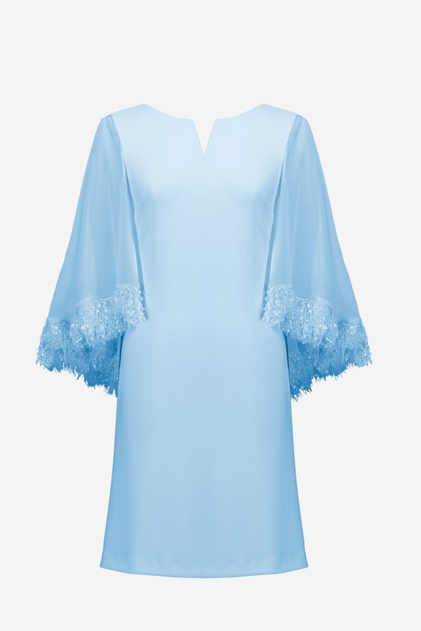 pale blue chiffon trimmed dress / 10 PAP Royal Blue Mermaid Prom Color:Navy Red Big Floral adorned with a delicate